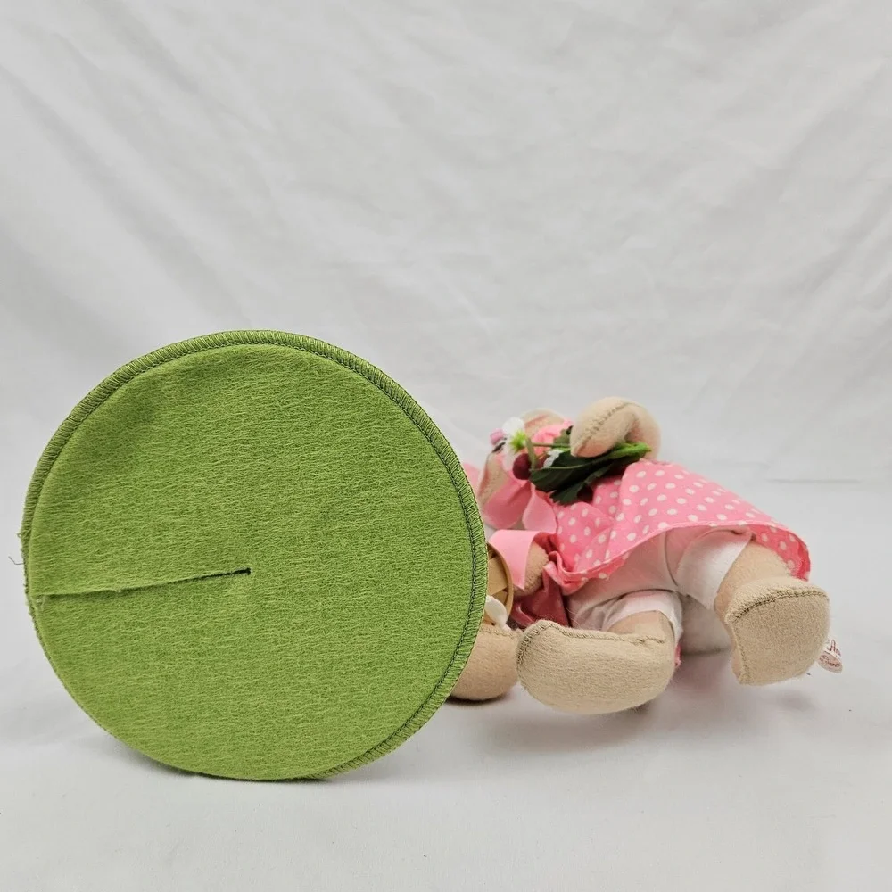 Annalee Mobility Dolls Farmer Rabbit Boy Girl Bunny Plush Vintage Easter
